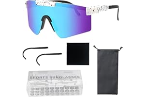 UYDF Occhiali Ciclismo, Occhiali da Sole, Occhiali MTB Sportivi per Uomo e Donna, Protezione UV 400 Occhiali da Bici Antivento per Sport all'aria Aperta per Corsa, Running, Pesca, Campeggio, Guida