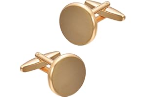 Asienice Gold Cufflinks For Men Wedding Simple Round Mens Cufflinks Jewelry For Business