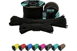 EdcX 2 mm Nylon Paracord 275 (50 i 100 m) – 100% nylonowa linka, 3-żyłowy przewód, nylonowy przewód 2 mm w wielu kolorach