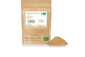 ‎FRISAFRAN FRISAFRAN | Ingwer Gemahlen BIO | Ingwerpulver | 100g | Ingwerpulver naturrein | Ohne Zusätze | vegan | Getrockneter Ingwer | Ingwer Bio Pulver | Ingwer Gewürz | Ingwer Gemahlen | Gemahlener Ingwer