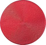 Durchmesser ca 35cm  Tischset Platzset Rot Rund geflochten 35cm