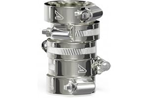 AUTOSILICONEHOSES.COM 5 Pack - 35mm > 50mm Worm Drive 304 Stainless Steel Hose Pipe Clamps Clips