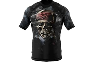 SMMASH Camicia Funzionale Uomo Rashguard Camicia Sportiva A Maniche Corte MMA Thaibox Muay Thai Kickboxing Traspirante Resistente All'Abrasione