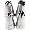 Tumtanm Extra Large Piping Nozzles, 1M 1B 2D# 9FT Seamless Stainless Steel Piping Icing Tips