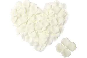 FODLON 4000 szt. płatków róży na wesela, jedwabne płatki kwiatów, bez smaku, sztuczne jedwabne płatki kwiatów, dekoracja płatków kwiatu konfetti, na Walentynki, przejście weselne, łóżko, imprezę, stół