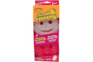 Scrub Daddy Scrub Mommy Eponge Vaisselle - Eponge Reutilisable Lavable Cuisine et Salle de Bain, Accessoire Maison, Flextexture sans Gratter, Produits et Accessoires de Nettoyage, Lot de 2