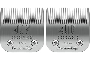 AUDOC 4F Cuchillas desmontables para perros,Compatible con Moser 45-50/Heiniger/Andis,Oster A5,Wahl KM10 Series,2 unidades