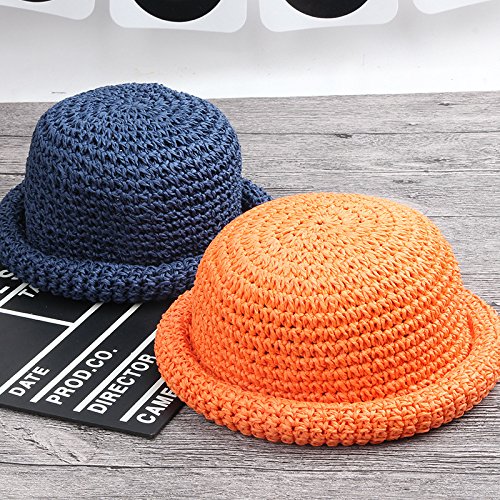 23% OFF on Generic Orange Candy Color Baby Bucket Hat Summer