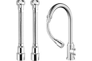 2 styck vattenkranförlängning 16 cm, vridbar krantillsats 360 grader