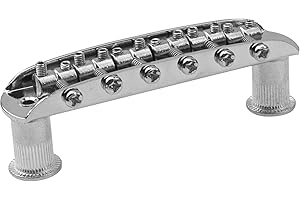 1 chevalet de selle de guitare réglable Yootones compatible avec Fender Mustang Jaguar et Jazzmaster (Chrome)