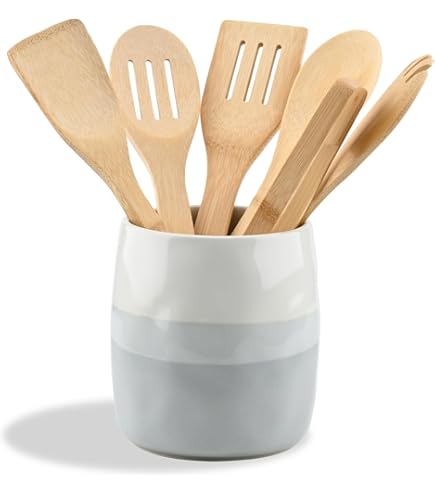 Repose-cuillère En Marbre Blanc Pour Cuisinière Ou Comptoir De Cuisine – Grand Support De Cuillère De Cuisine Avec Accents En Laiton – Spatule, Ustensiles Et Louche Pour Comptoir