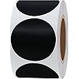 Hylabelest Black Labels 38mm Round Color Coding Dots Stickers Total 500 Per Roll (Black)