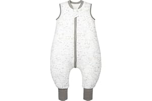 MIKAFEN Baby Sleeping Bag with Legs, 2.5 Tog, 100% Cotton Children's Winter Sleeping Bag for Boys and Girls, 100 cm, Height 105–115 cm, Kitten