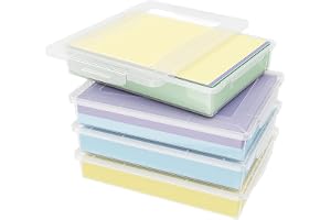 Lifewit 4-pack mångsidig förvaringslåda i plast med låsbara lock, förvaring av A4-papper, klassrumsorganisation, förvaring av