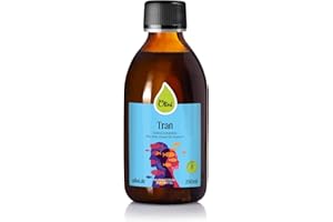 ‎OLINI Olini Fischöl Flüssig Premium Lebertran Öl Nordic Nahrungsergänzung mit Omega 3, EPA, DHA, Vitamin A und D3 Hochreiner natürlicher Lebertran Mild in Geruch und Geschmack Glasflasche 250 ML