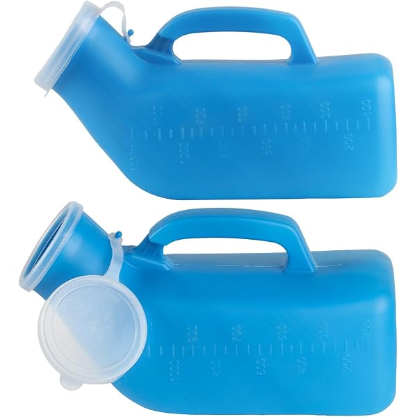 Aidapt Herren-Harnflasche 1000ml - Mit Tragegriff & Anti-Spill-Deckel, Diskret