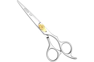 Nixcer Hair Cutting Scissors -Sharp Razor Edge Blade Hair Shears Series - 6.5" with Fine Adjustment – Stainless Steel Hair Scissors Professional for Men, Women & Babies (Silver)