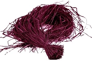 DEKO AS GMBH Raphia-Bast - Bast - Raphia - Raffia - Naturbast gefärbt - Dekobast - Bindebast - Geschenkbast - Erika - 1 Bund mit ca. 150g - 2122-37