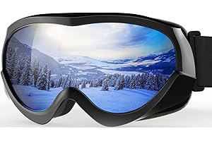 OutdoorMaster Kids Ski Goggles - Helmet Compatible Snow Goggles for Boys & Girls with 100% UV Protection