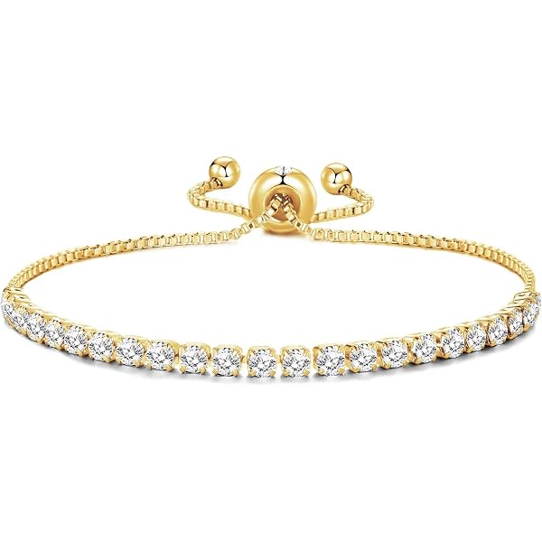 Diamonique Bracciale dell'amicizia in argento 925