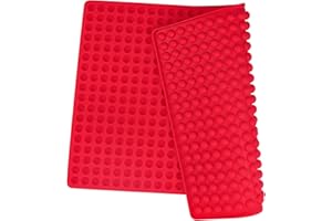 Alfresco Tapis de Cuisson en Silicone, Moule Silicone pour Chien Biscuit, Tapis Silicone Patisserie Reutilisable, Silpat, Kit Patisserie Accessoire, sans Bpa, Rouge