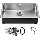 VEVOR Undermount Kitchen Sink 304 Stainless Steel, Single Bowl Farmhouse Sink with Accessories, Household Dishwasher Sinks fo