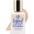 W7 Legend Foundation - Creamy Liquid Foundation for Poreless, Semi-Matte Medium Coverage - 28ml (Sand Beige)