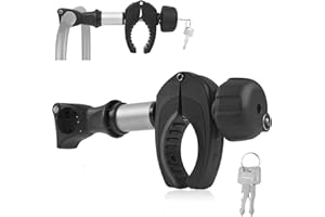 Sorlpv Frame holder for bicycle carriers, 25 cm length, universal short bicycle frame holder, lockable, aluminium frame holder for U-bracket tube: diameter 2.5-3 cm, for frame diameter of the bicycle