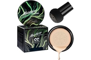 GL-Turelifes Mushroom Head CC Cream Air Cushion Foundation Water Feeling Flawless BB Cream Moisturizing Oil Control,Long Lasting, Lightweight & Smoothing (#05 Buff Beige, 15 oz)