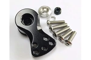 EPTNNASO CrazyRacer Aluminium SERVO Saver 21.5MM for 25T Spline Output Shaft Ajustable HI-Torque - 1PC Black Alloy for 25T SERVO