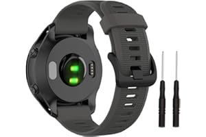 ISABAKE Cinturino per Garmin Forerunner 945/935, Garmin Fenix 5/5 Plus, Fenix 6/6 Pro, Approach S60/Quatix 5, cinturino di ricambio per orologio in silicone morbido da 22 mm