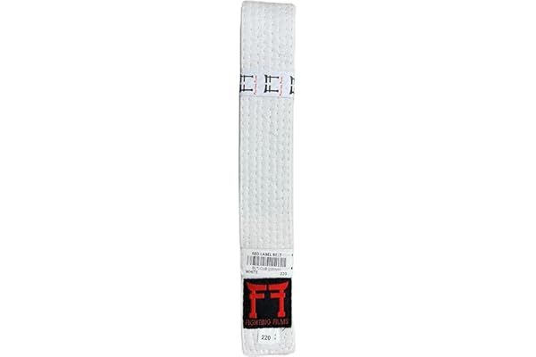FIGHTINGFILMS Ceinture Blanche de Judo Rigide en Coton