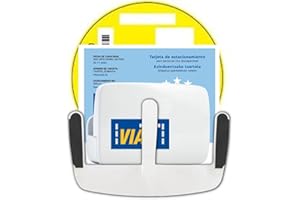 BLAUBODY Soporte Telepeaje Via T Tarjeta Minusvalidos Coche Pegatinas Resistente Soporte Distintivo Ambiental DGT Coche - Portadocumentos Coche Funda Soporte Itv - Accesorios Coche Interior - Gadgets Coche