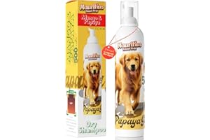 MAURITIUS ISLAND DOGS Champu en Seco para Perros y Gatos 500ML Sin Enjuague | Champu Seco Natural Antiparasitario Hidratante para Perro y Gato | Champú Mascotas Hipoalergénico Piel Sensible Dermatitis Desodorante (Mango)