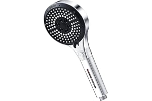 Diboniur Pommeau de Douche Haute Pression avec 6 Modes de Jet, Pommeau de Douche Anti Calcaire avec Fonction de Filtrage (Sans Flexible)