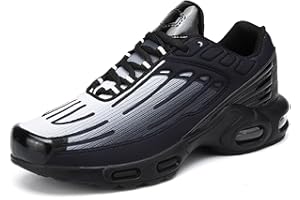 Amsion Homme Air Chaussures de Course à Pied Tendance pour avec Coussin Mode Baskets décontractées pour la Marche Le Tennis Le Basket-Ball la Gym Les Sports