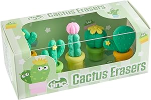 ‎TINC Tinc Kaktus-Radiergummi-Sammelpackung für Kinder – Verwendung in der Schule und Hausaufgaben (S4CATCER)