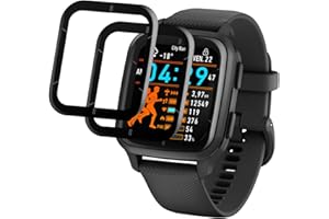 IQShield Screen Protector for Garmin Venu Sq 2/Sq 2 Music, Ultra Clear Tempered Glass, Protective Film for Garmin Venu Sq 2 Music, 3D Full Coverage, Bubble-Free - 2 Pack