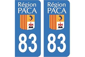 HADEXIA Autocollant Stickers Plaque immatriculation Voiture Auto département 83 Var Ancien Logo Région PACA