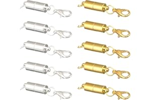 YQ Yue QIN 10 Pièces Bracelet Fermoir Mousqueton Magnétique Collier Fermoir Magnétique Aimant Chaîne Fermoirs Magnétiques Chaîne Aimant Magnétique Mousqueton Bijoux Fermoirs