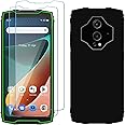 LYZXMY Cover per Blackview BV9300(6.7") Nero Custodia + 2 Pezzi Pellicola Protettiva in Vetro Temperato, Ultra Sottile in Sil