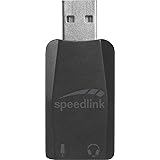 Speedlink VIGO USB Sound Card -Soundkarte mit Mikrofon- und Kopfhörereingang, USB, schwarz