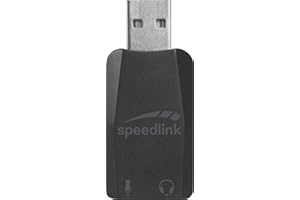 Speedlink Vigo USB Sound Card with Microphone and Headphone Socket, Compact Design, Light, USB Connector