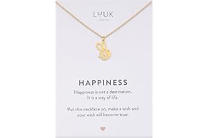 LUUK LIFESTYLE Filigrane Halskette mit Anhänger aus wasserfestem Edelstahl, Geschenk für Frauen, modernes Schmuck Design