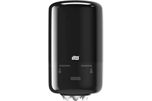 Tork Mini Distributeur à Dévidage Central noir M1, utilisable d'une seule main, gamme Elevation, 558008