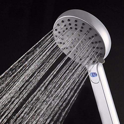 Five Modes Outlet Handheld Showerhead With Temperature Display Bathroom Water Saving Shower Head