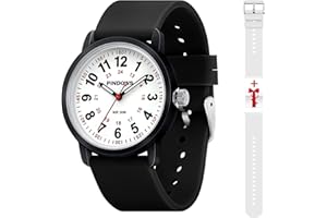 PINIDOUS Relojes Mujer Relojes Analógicos para Enfermeras Profesionales,Unisexo Hombres Relojes para Mujers Adolescentes,Correa Silicona Regalo,Esfera Luminosa Reloj Impermeable
