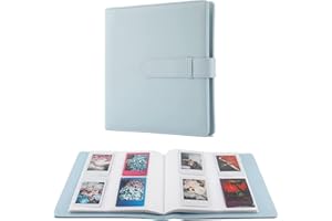 RUIBYTREE 256 Pockets Mini Photo Album for Polaroid Pictures,Suitable for Fujifilm Instax Mini 12 11 9 90 8+ 8 7S 40 26 25 EVO LiPlay Instant Camera/Mini Link SP-1 Printer (Pastel Blue)