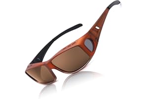LVIOE Unisex Polarisiert Überzieh-Sonnenbrille, Fit Over Brille für Brillenträger 100% UVA UVB Schutz