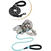 Phosphorescent Dog Walking Rope with Buffer Reflector Leash Strap 130 cm with Metal Hook
